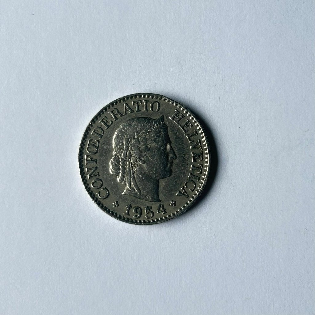 10 Rappen | Zwitserland | 1954, Ophalen of Verzenden, Overige landen, Losse munt