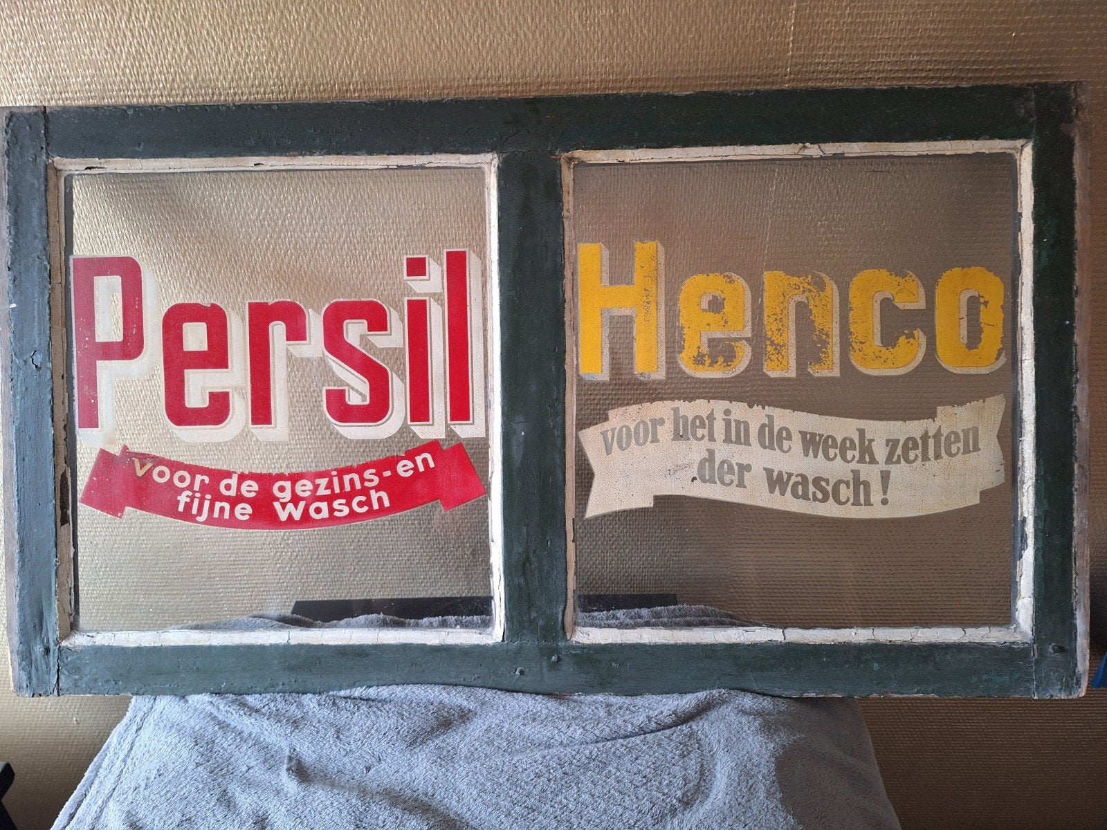 Reclame raam persil&henco, Verzamelen, Ophalen of Verzenden