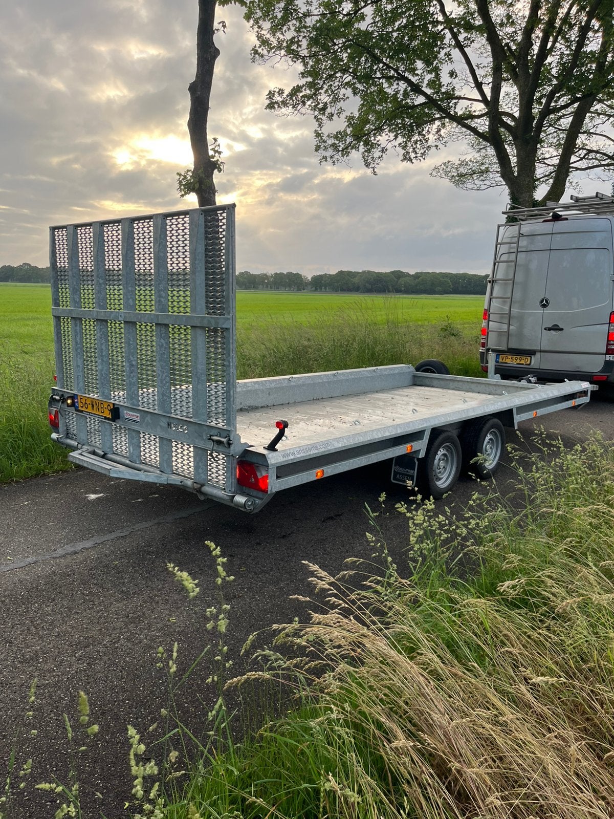 Machinetransporter hulco 3500kg, Auto diversen, Aanhangers en Bagagewagens, Ophalen