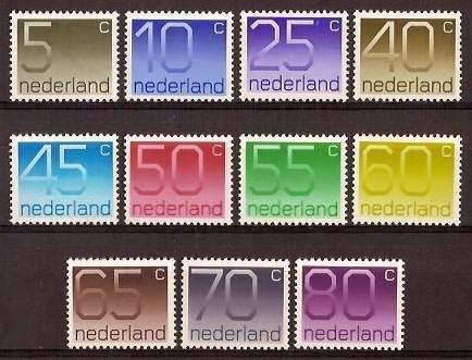 Nederland NVPH nr 1108/18 postfris Crouwel 1976-1990, Ophalen of Verzenden, Na 1940, Postfris