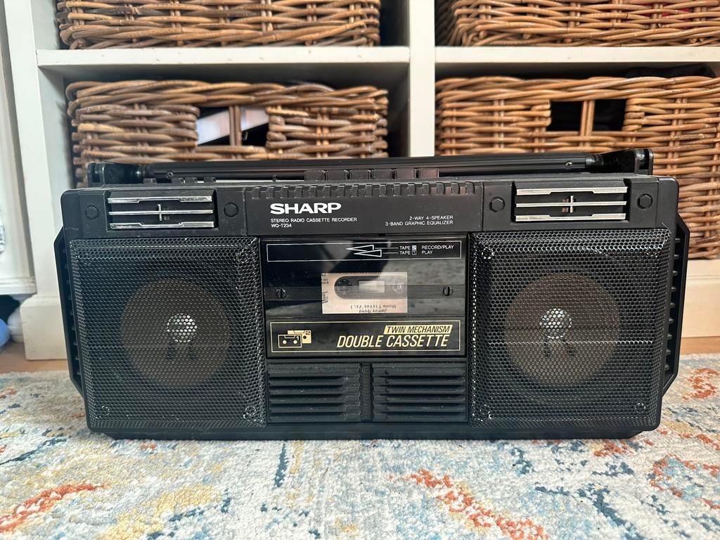 Sharp gettoblaster, Ophalen of Verzenden, Dubbel, Overige merken, Auto-reverse