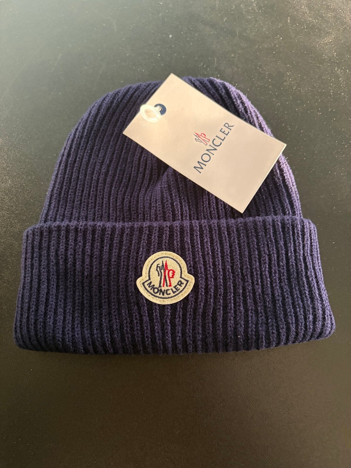 Nieuwe Moncler Muts Maat M/L - Donkerblauw, Kleding | Heren, Ophalen of Verzenden, Nieuw, Overige maten, Muts