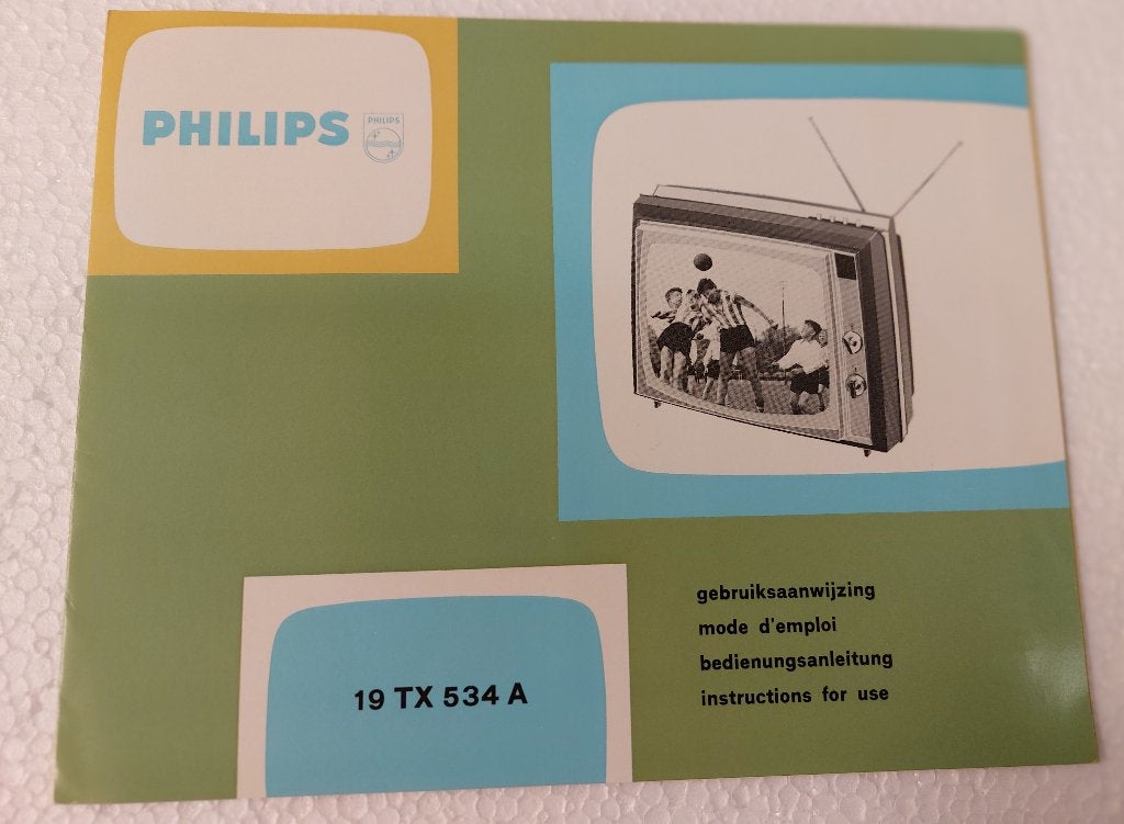 Philips TV GEBRUIKSAANWIJZING 19 TX 534 A Origineel, Philips, Gebruikt, Verzenden, NvT