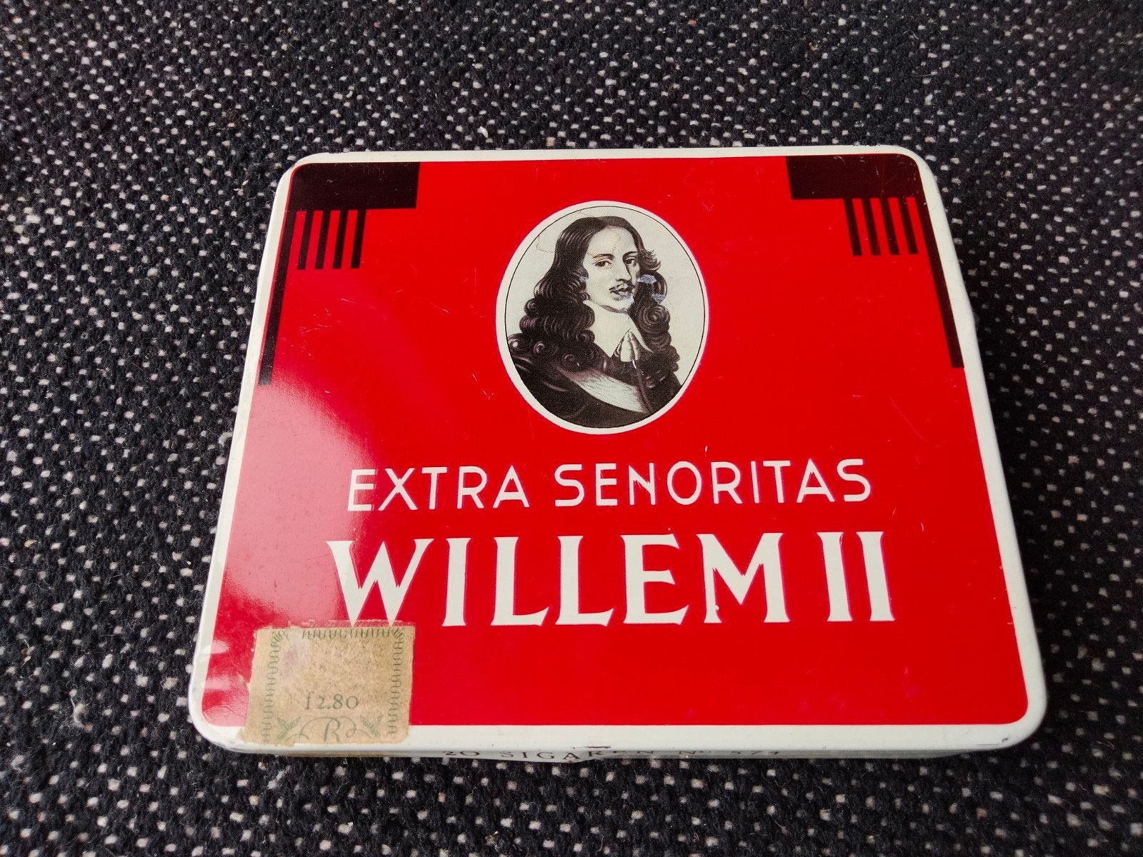 Vintage Willem II Extra Señoritas sigarenblik, Verzamelen, Ophalen of Verzenden, Gebruikt