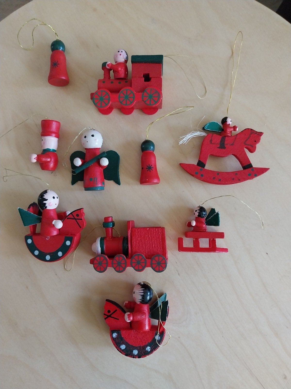 Houten KERSTBOOMHANGERS van Tante Brocante, Diversen, Ophalen of Verzenden