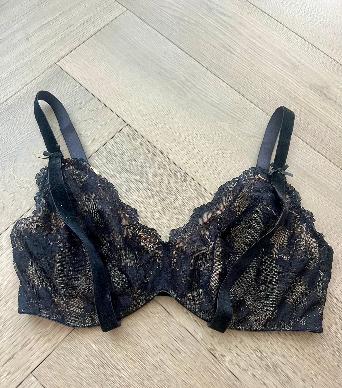 Lascana BH 85F Zwart Kant FullCup NIEUW (LEES BESCHRIJVING), Verzenden, Zwart, BH