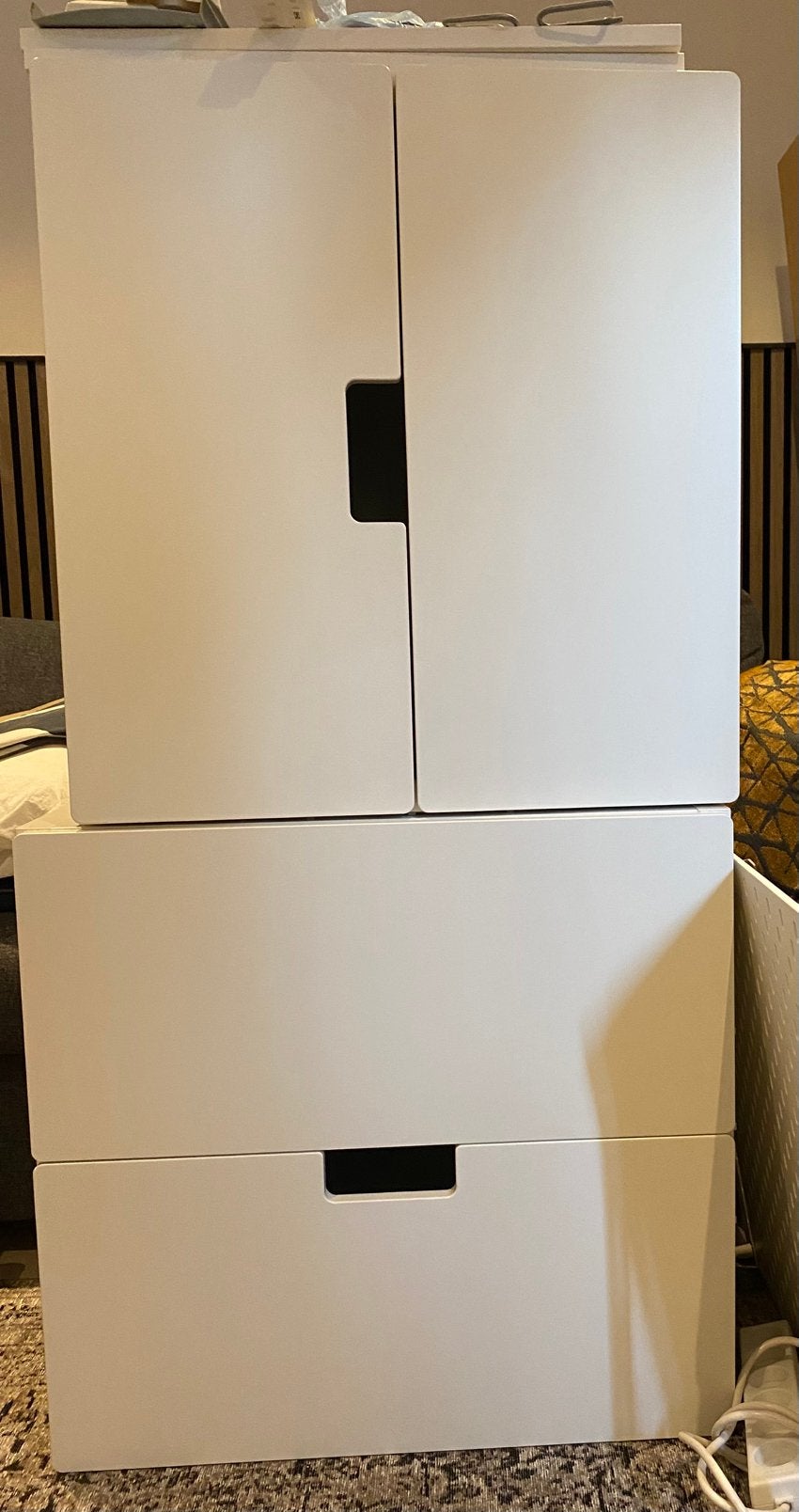 Hangkast 2x wit IKEA Stuva, Ophalen, Met plank(en), 50 tot 100 cm, Zo goed als nieuw
