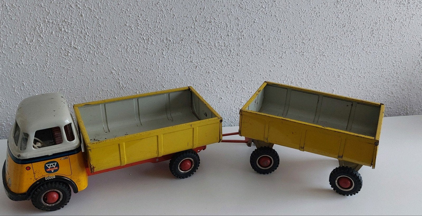 DAF Arnold vrachtwagen kiepauto met aanhanger, Antiek en Kunst, Antiek | Speelgoed, Ophalen of Verzenden