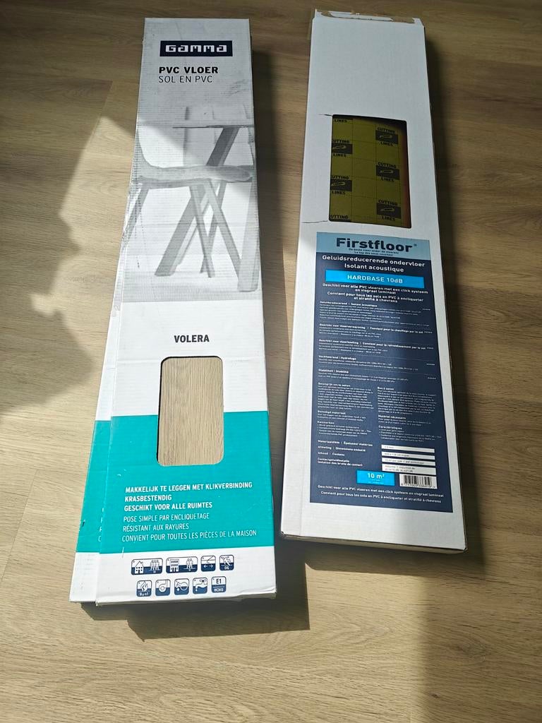 Gamma Klik PVC Vloer Volera Naturel Eiken met ondervloer, Ophalen, Kunststof, 50 tot 150 cm, Nieuw