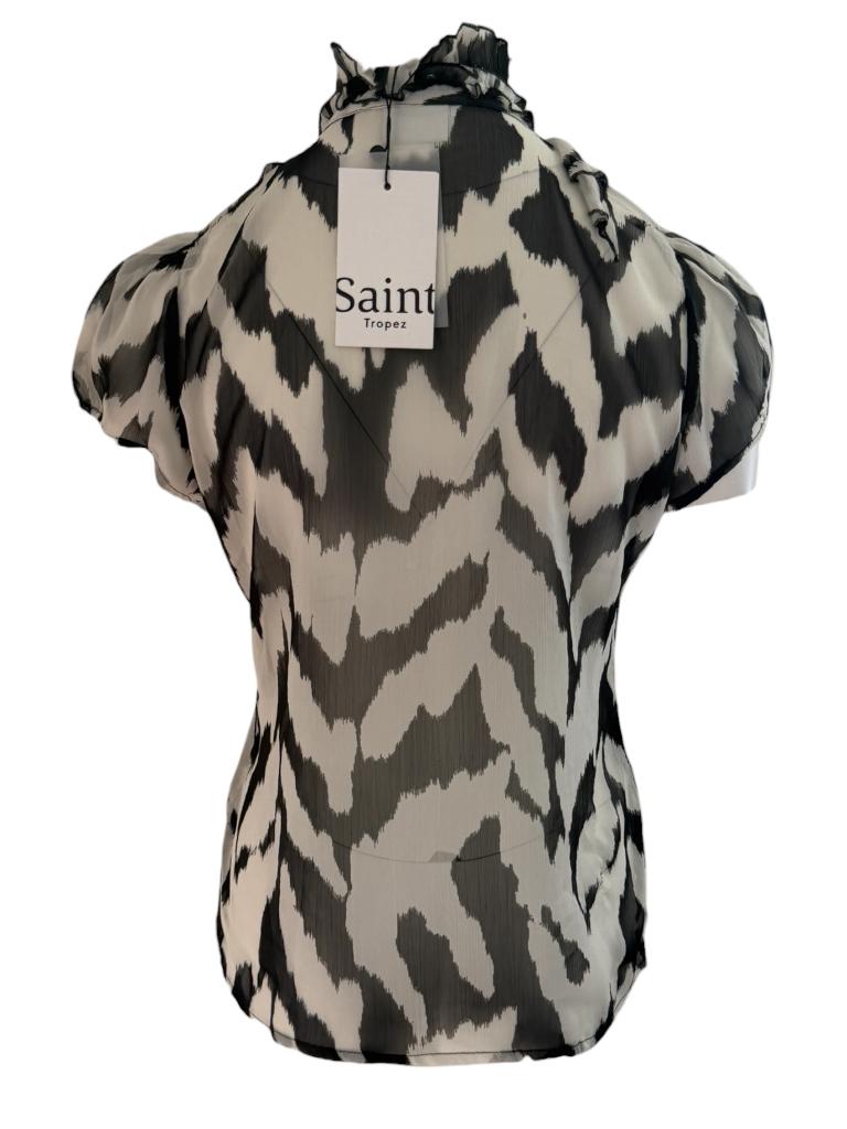 Saint Tropez blouse NIEUW S, Zwart, Nieuw, Ophalen of Verzenden