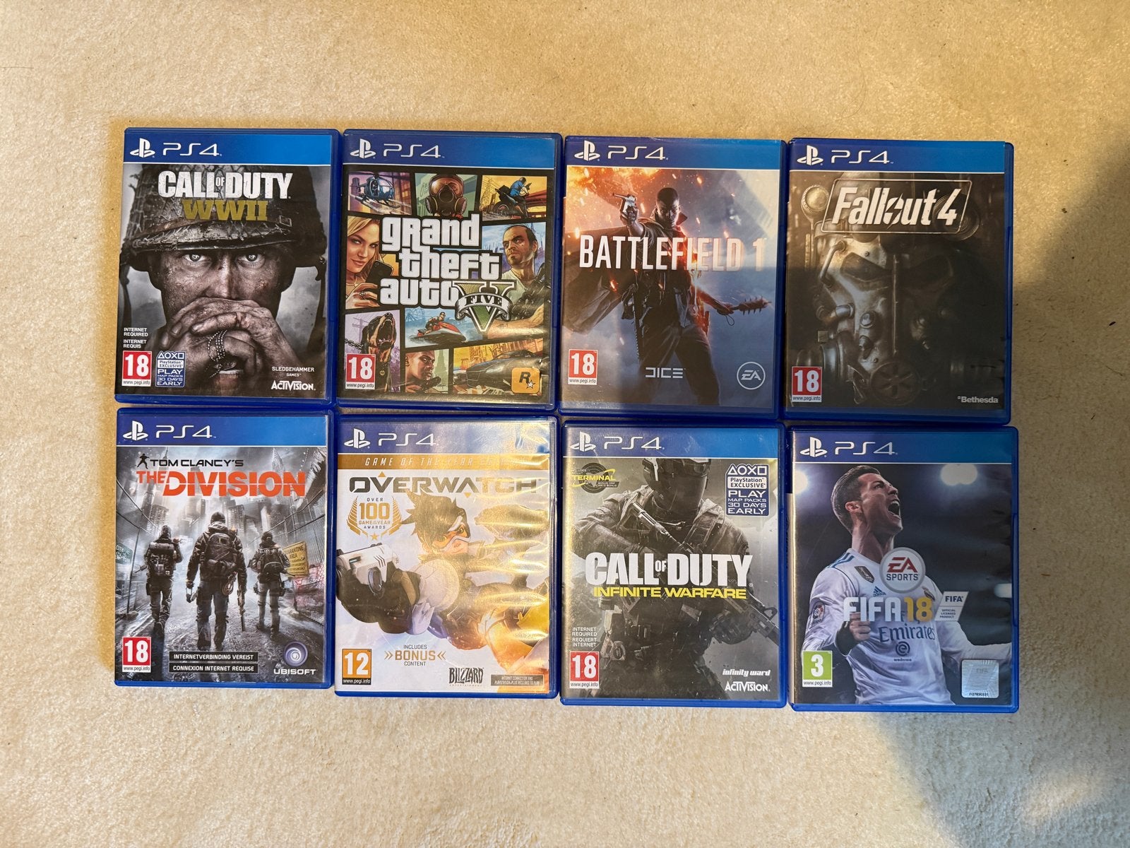 PlayStation 4 games set van 8, Gebruikt, Vanaf 18 jaar, Overige genres, Ophalen of Verzenden