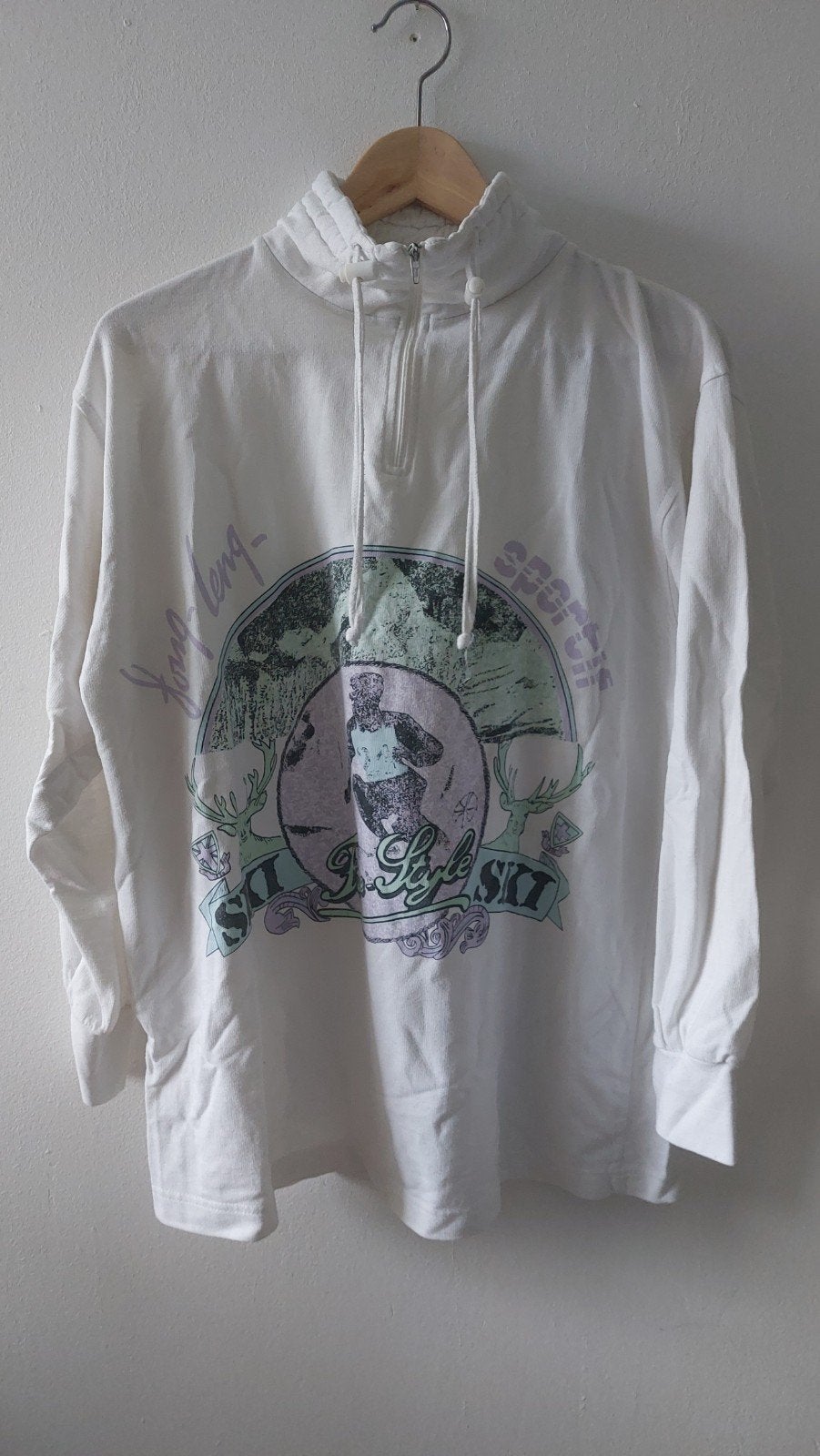 Vintage 80s fong leng sportswear longsleeve., Maat 38/40 (M), Overige kleuren, Ophalen of Verzenden, Gedragen