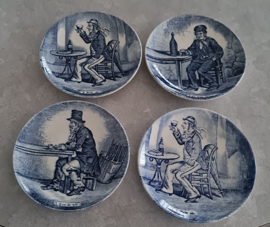 4 Mooie Boch Delft bordjes, Ophalen of Verzenden
