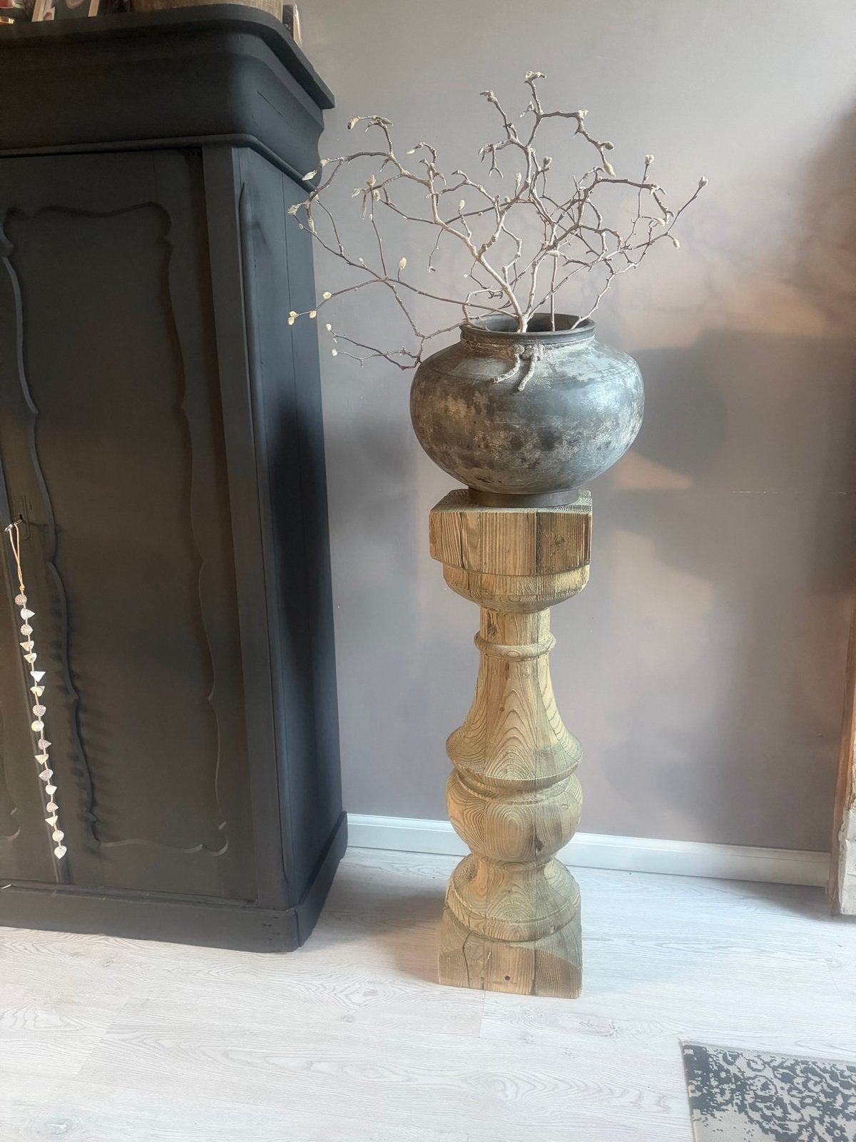 Unieke, zware balluster, mooi in Hoffz, Aura interieur., Hout, Gebruikt, Ophalen of Verzenden, Landelijk
