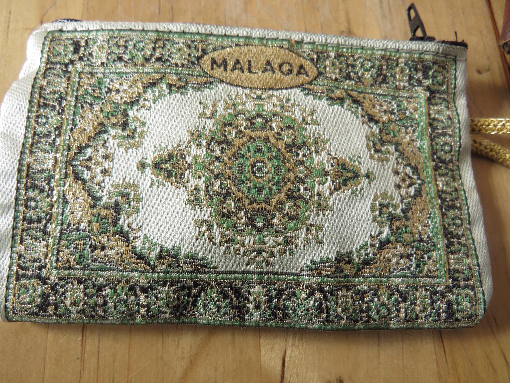 groen goud malaga portemonneetje / etuitje  tapijt stijl, Ophalen, Zo goed als nieuw, Groen