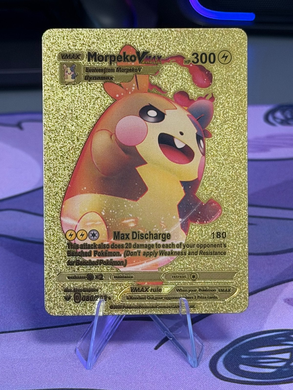 Morpeko Vmax 080/202 Gouden pokemon kaart, Ophalen, Zo goed als nieuw