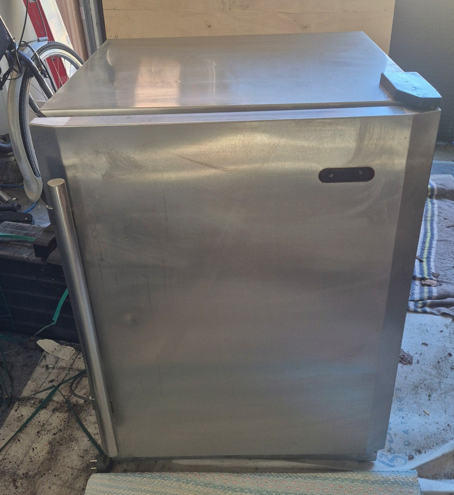 Vrijstaande horeca RVS vriezer, 120 liter, Ophalen, Gebruikt, 45 tot 60 cm, Minder dan 85 cm
