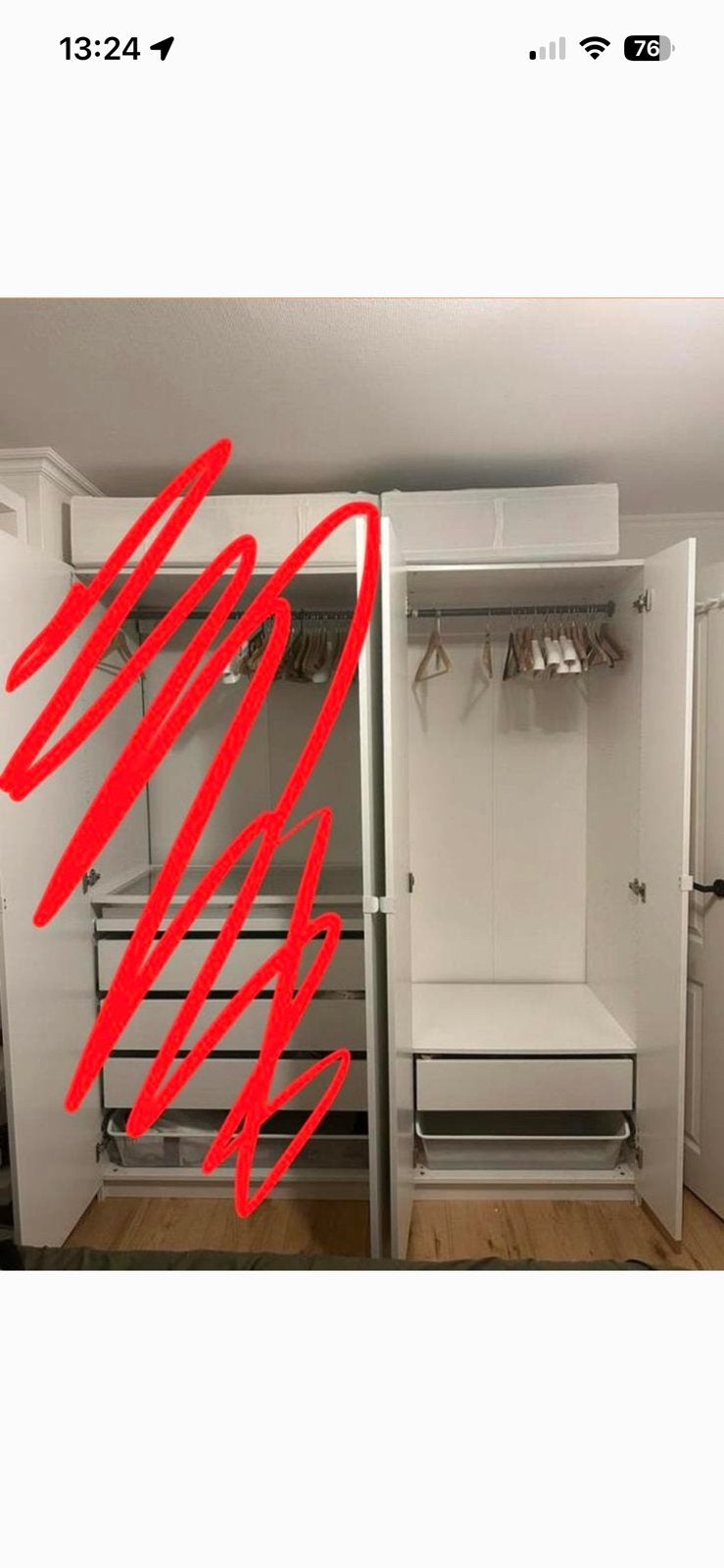 Ikea Kast 75x58x201, Doe-het-zelf en Verbouw, Steigers, Zo goed als nieuw, Overige typen, Minder dan 2 meter, Ophalen