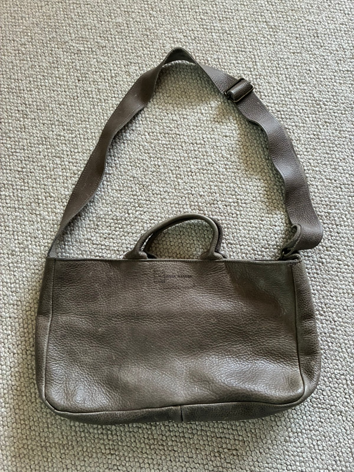 Grote leren (crossbody en hand) tas., Ophalen of Verzenden, Zo goed als nieuw