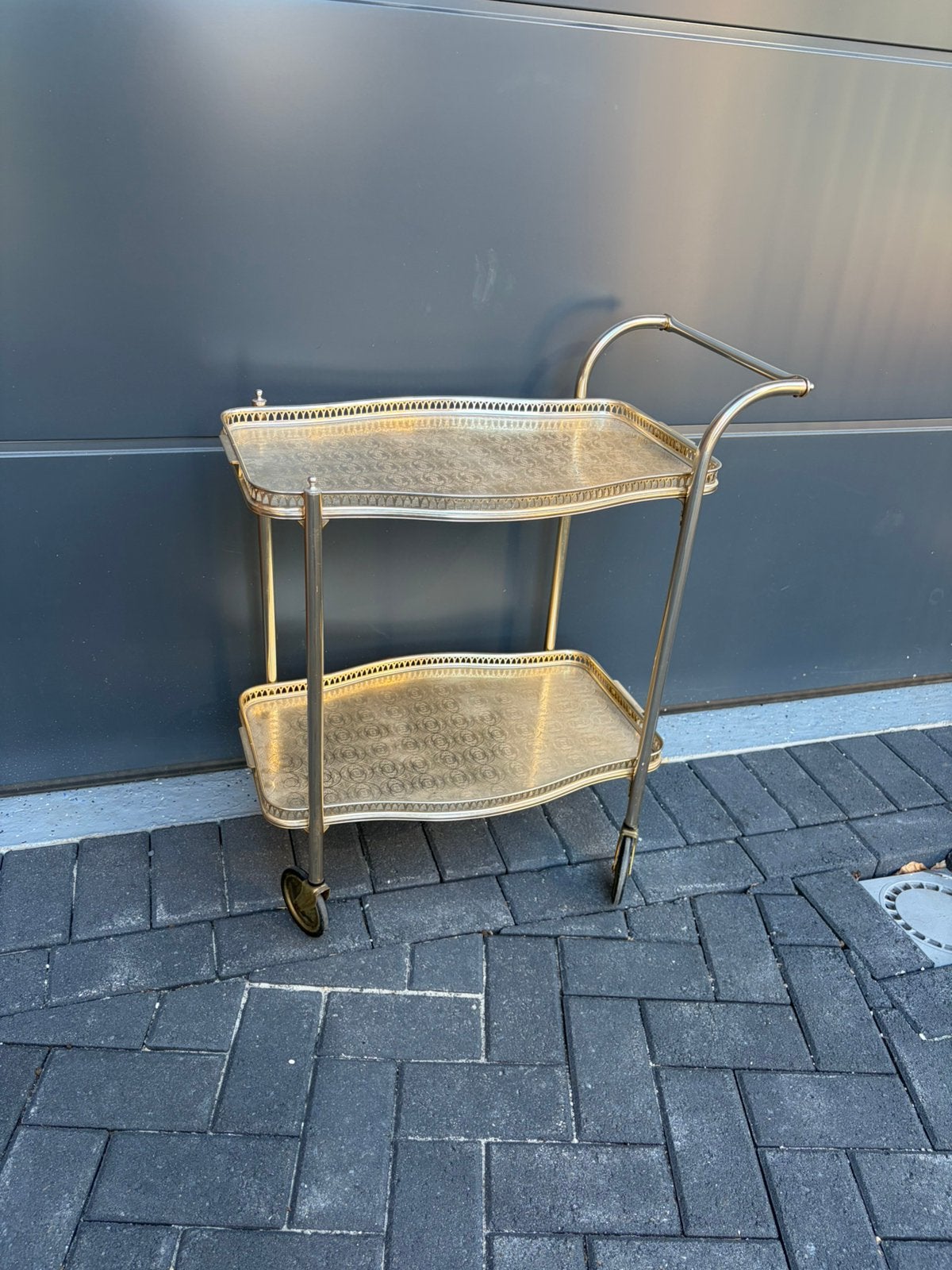 Vintage gouden trolley uit de jaren 50, Ophalen, Huis en Inrichting