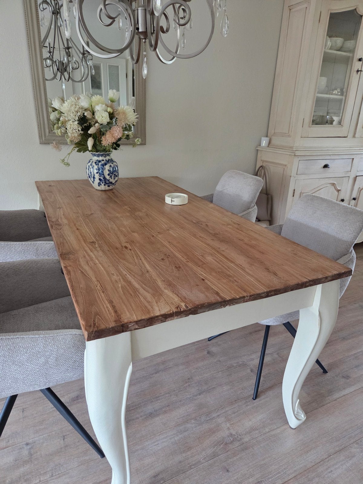 landelijke eettafel, Ophalen, 50 tot 100 cm, Landelijk, 150 tot 200 cm