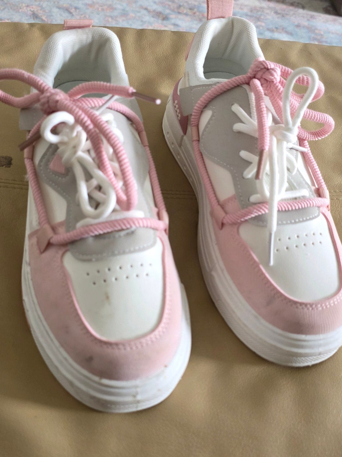 Roze en witte sneakers met dikke zool 42, Ophalen of Verzenden, Nieuw, Roze, Sneakers of Gympen