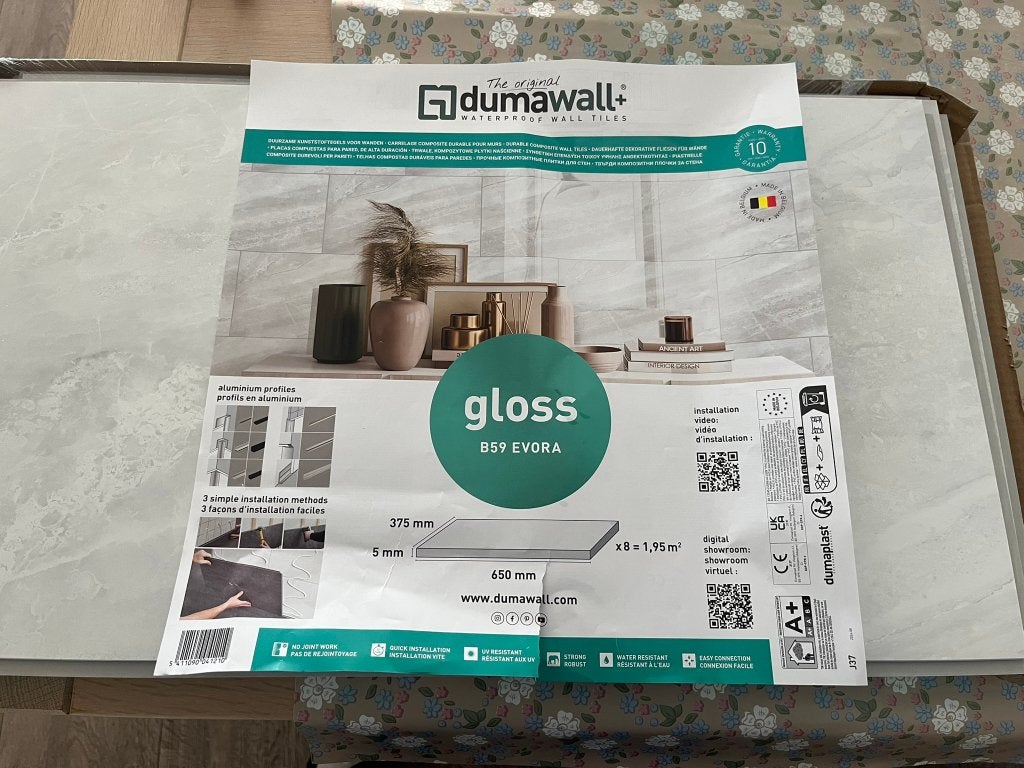 Dumawall wandtegel kunststof Evora glans, 60 cm of meer, Nieuw, Ophalen of Verzenden, Minder dan 5 m²