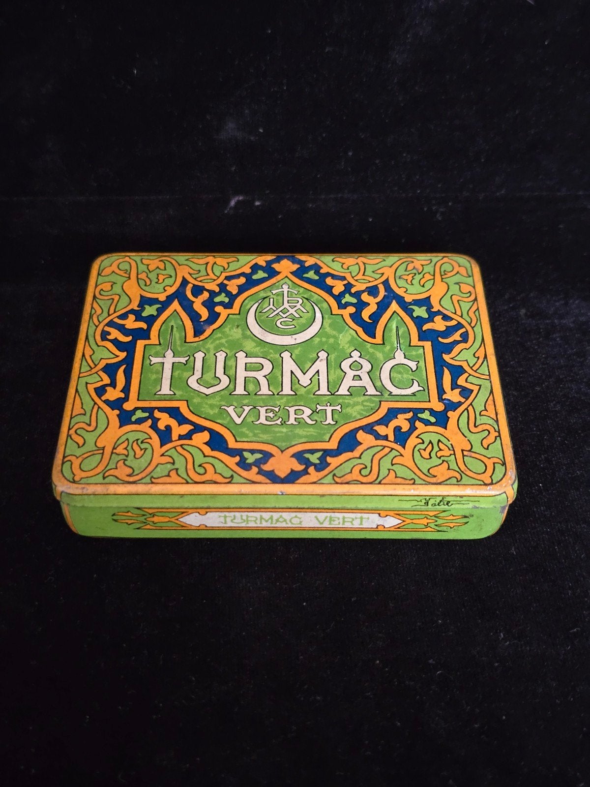 Turmac sigarettenblik, Turmac Vert (groen) mooie staat, Verzamelen, Ophalen of Verzenden, Gebruikt, Overige, Overige merken