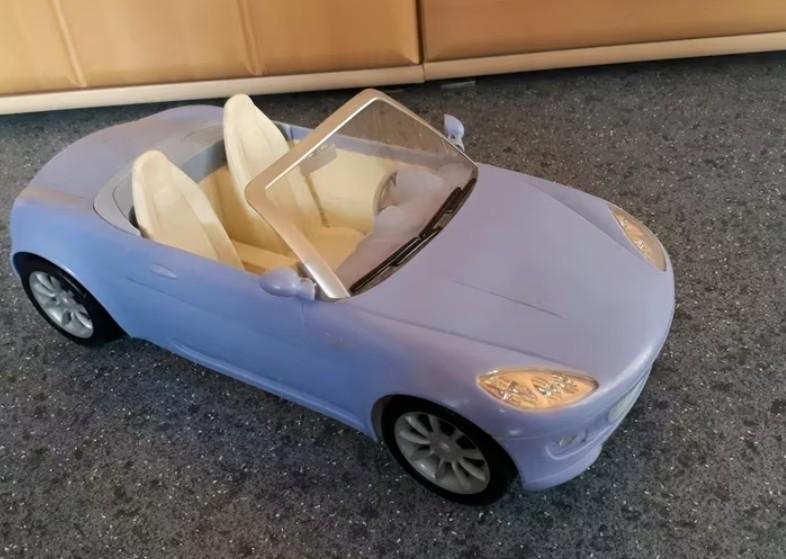 Barbie Mattel Cabriolet - Lichtblauw Speelgoedauto, Ophalen, Gebruikt
