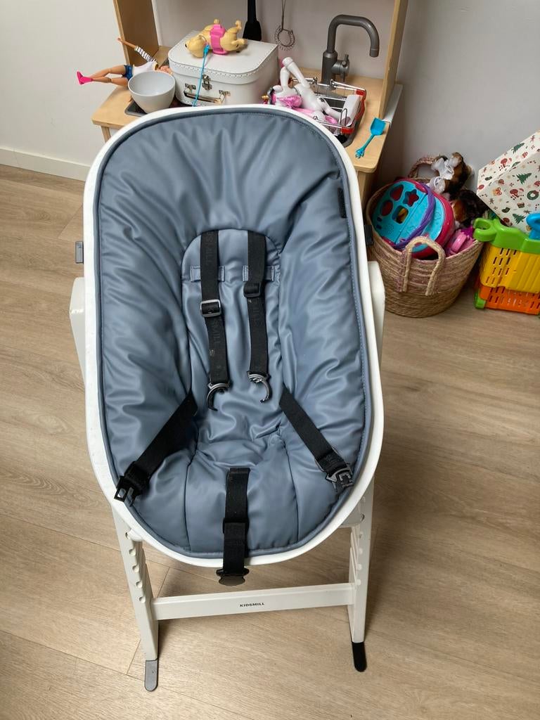 Te koop: mooie newborn set van Kidsmill, frame en bekleding, Ophalen of Verzenden, Gebruikt, Overige typen, Gordel(s)