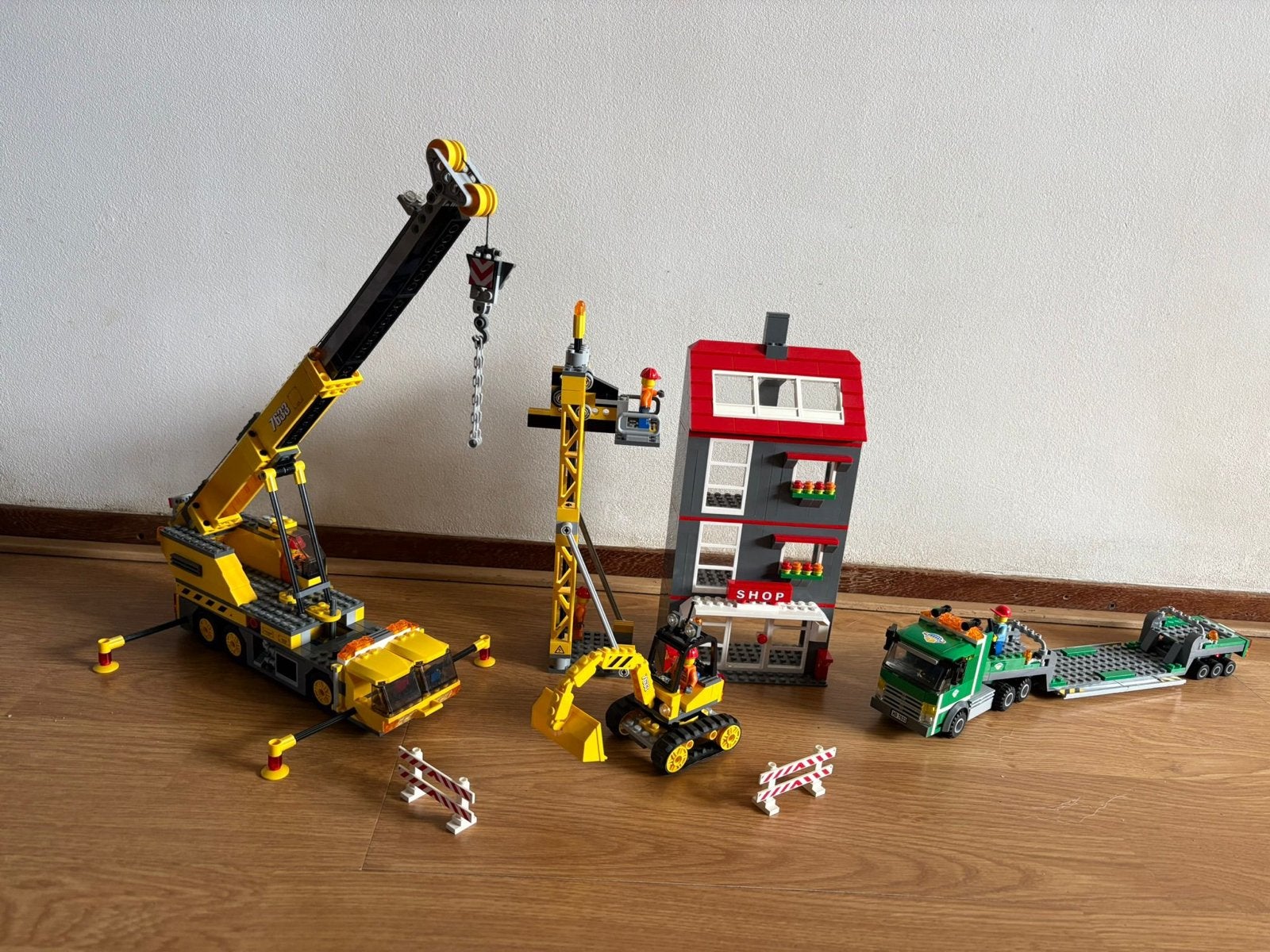 LEGO City 7633 Bouwplaats met Kraan en Vrachtwagen, Ophalen of Verzenden, Gebruikt