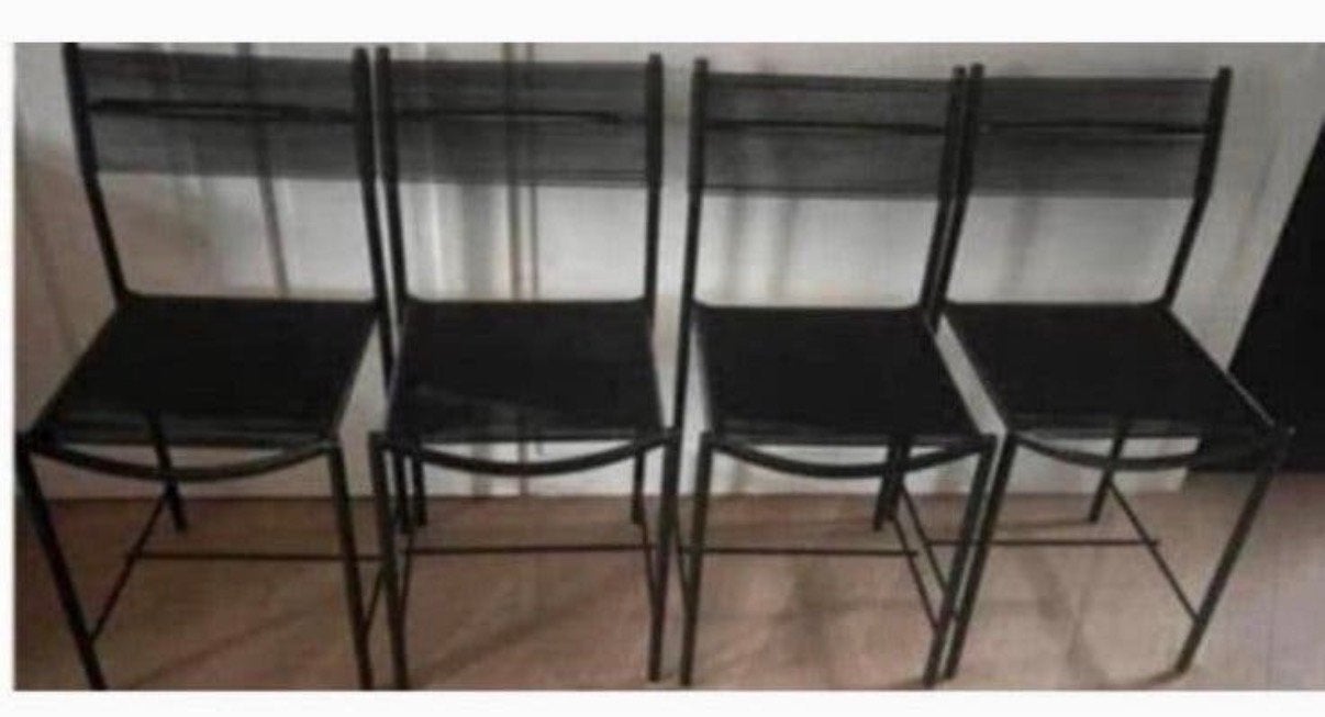 4 Spaghetti stoelen van het merk Alias Giandomenico Belotti., Huis en Inrichting, Stoelen, Ophalen, Zwart, Zo goed als nieuw, Vier