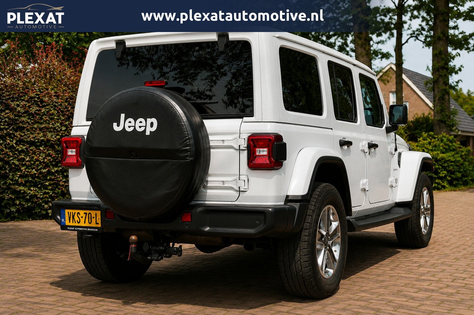 Jeep Wrangler 2.0T Sahara Aut. | EX BTW | LPG-3 | Historie |, Auto's, 450 kg, 4 cilinders, Automatische klimaatregeling, Wit