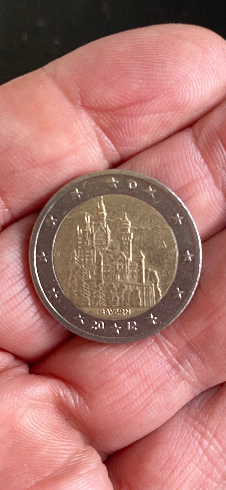 munt:  2,- €  DUITSLAND ‘SLOT NEUSCHWANSTEIN’  A, Postzegels en Munten, Ophalen of Verzenden, Duitsland, 2 euro, Losse munt