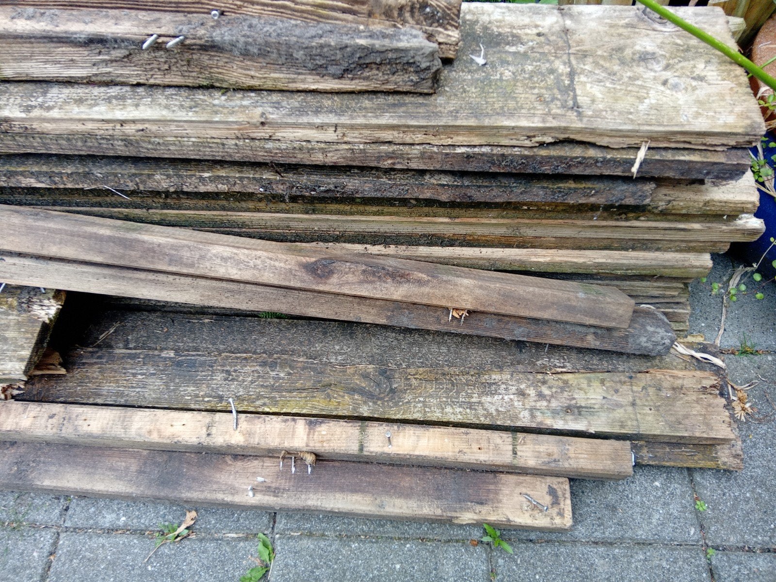 Gratis, Doe-het-zelf en Verbouw, Hout en Planken, Ophalen, Gebruikt, 25 tot 50 mm, Overige typen