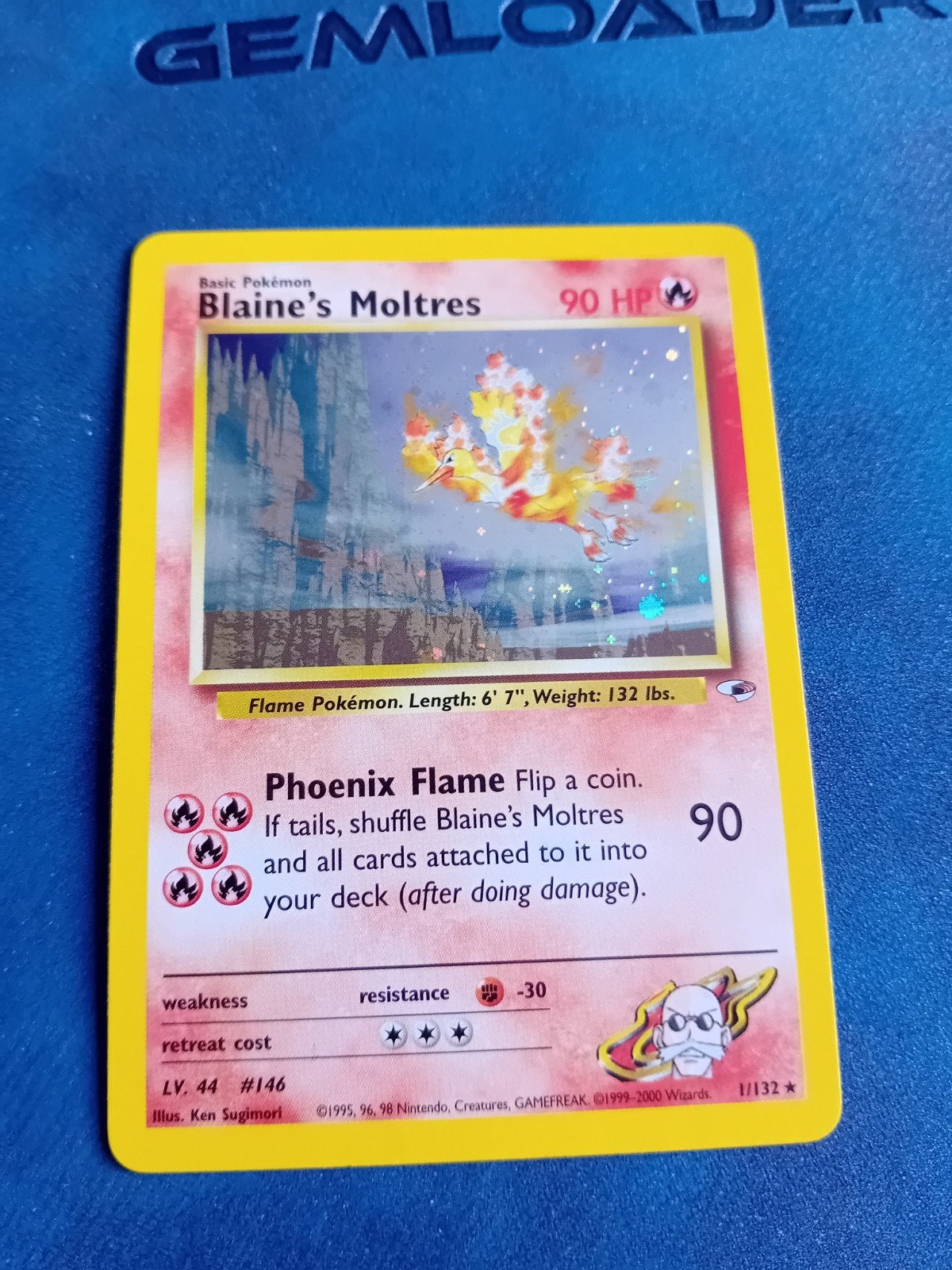 Blaine's Moltres, Ophalen, Gebruikt, Losse kaart, Foil
