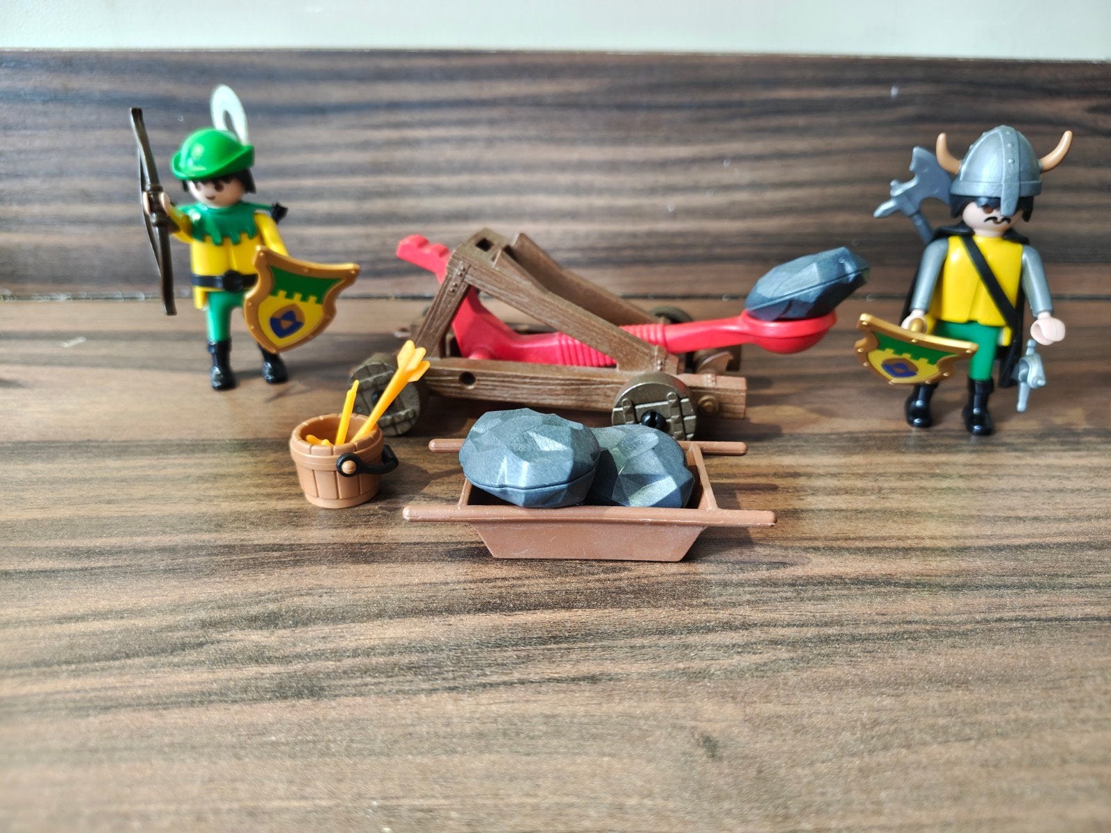 84. Playmobil Katapult met ridders en accessoires, Gebruikt, Complete set, Ophalen of Verzenden, Knights