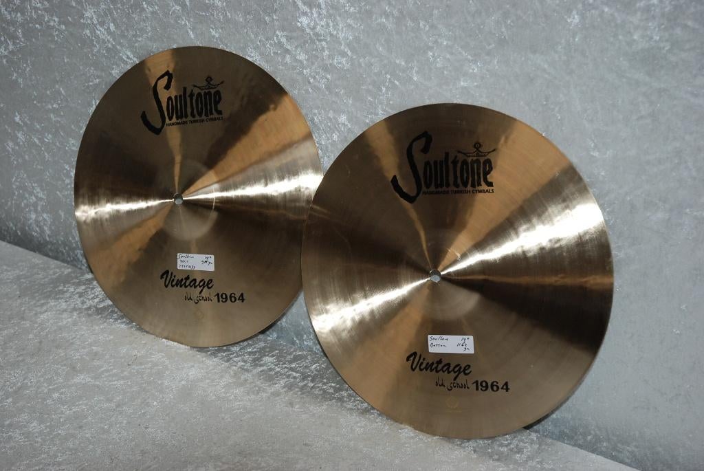 NIEUW!  Soultone Vintage old school 1964 hihats 915/1162gr, ., Drums of Percussie, Nieuw, Ophalen of Verzenden