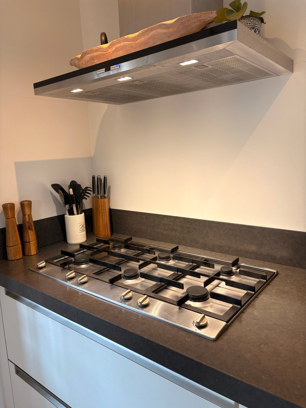 Atag 6-pits gaskookplaat - Nismaat 490 x 860 mm, Witgoed en Apparatuur, Kookplaten, Ophalen, Gebruikt, Inbouw, Gas