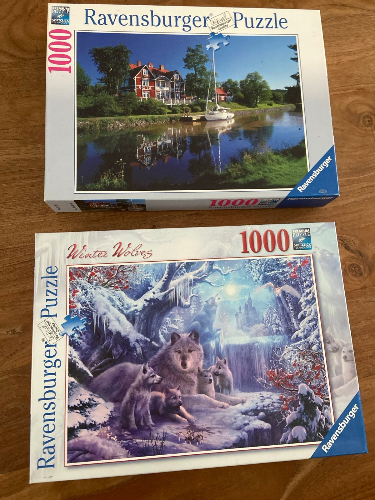 2 Ravensburger legpuzzels van 1000 stukjes, Ophalen, 500 t/m 1500 stukjes, Gebruikt, Legpuzzel
