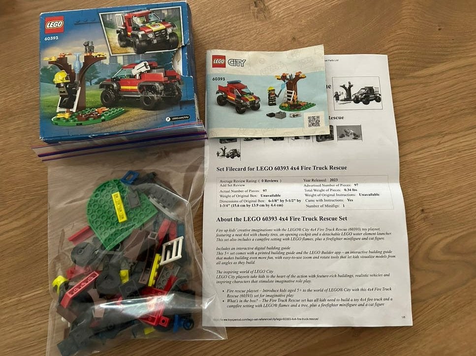 Lego 60393, Lego, Ophalen of Verzenden, Complete set, City