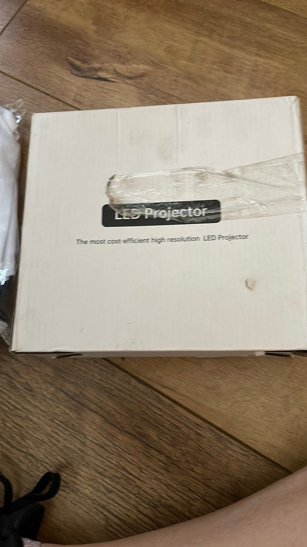 Led projector met doek, Ophalen