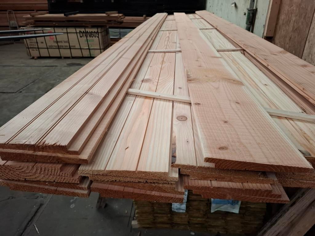 Partij 20 st douglas zweeds rabat planken 4 m bezorgen mogel, Ophalen, Nieuw, 250 cm of meer, Planken