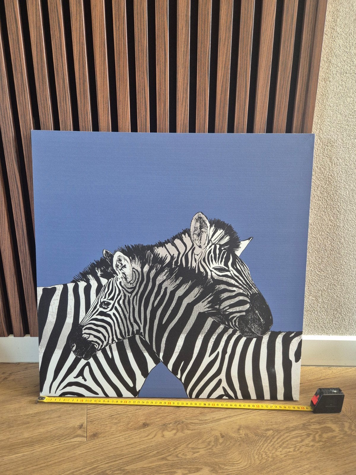 Schilderij met zebra's - Canvas kunst, Ophalen
