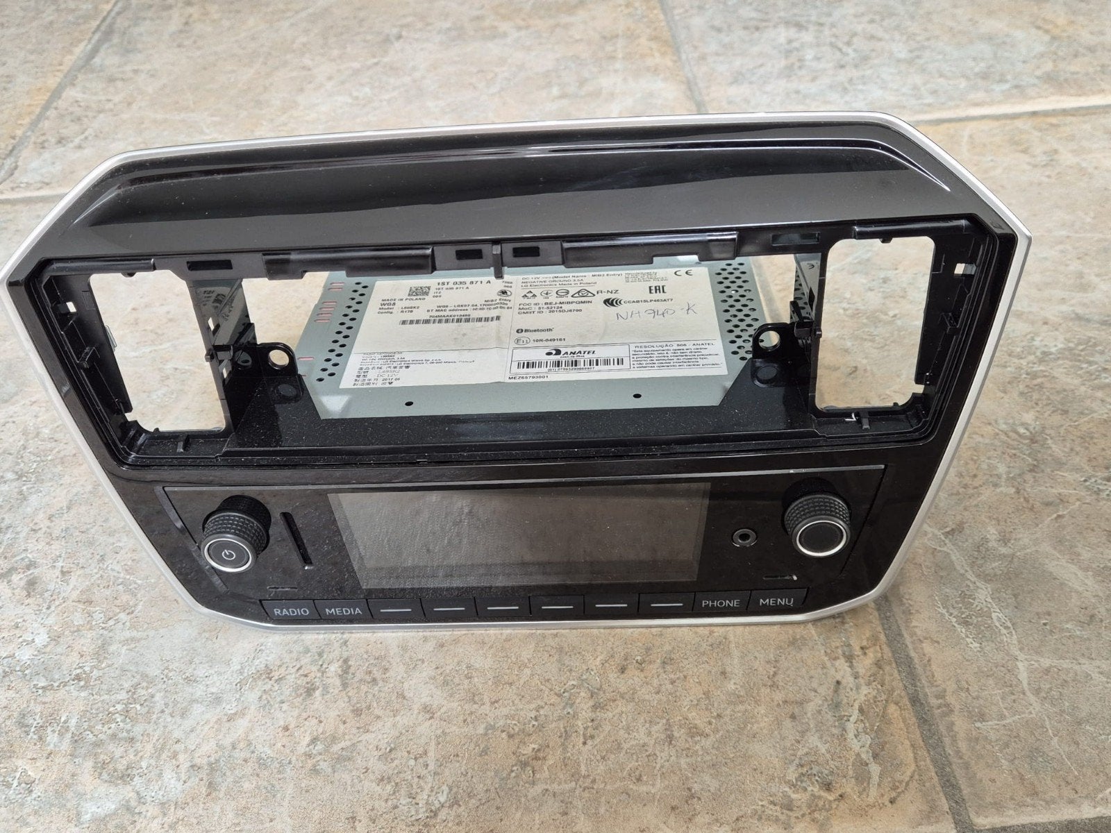 Volkswagen Up, Skoda Citigo, Seat Mii Entry Radio, Ophalen of Verzenden, Gebruikt