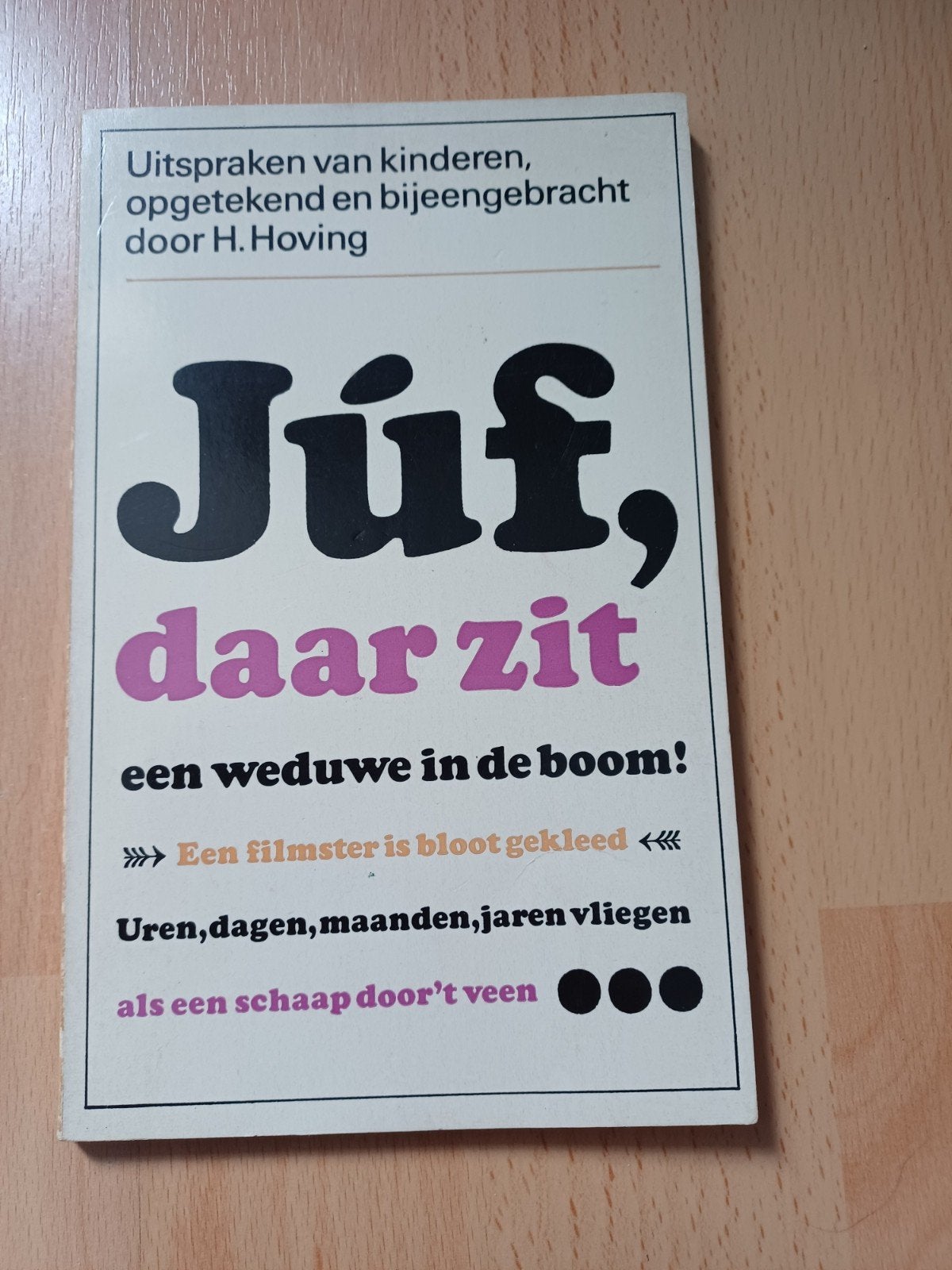 Júf, daar zit een weduwe in de boom! - H. Hoving, Boeken, Ophalen of Verzenden, Gelezen, H. Hoving, Anekdotes en Observaties