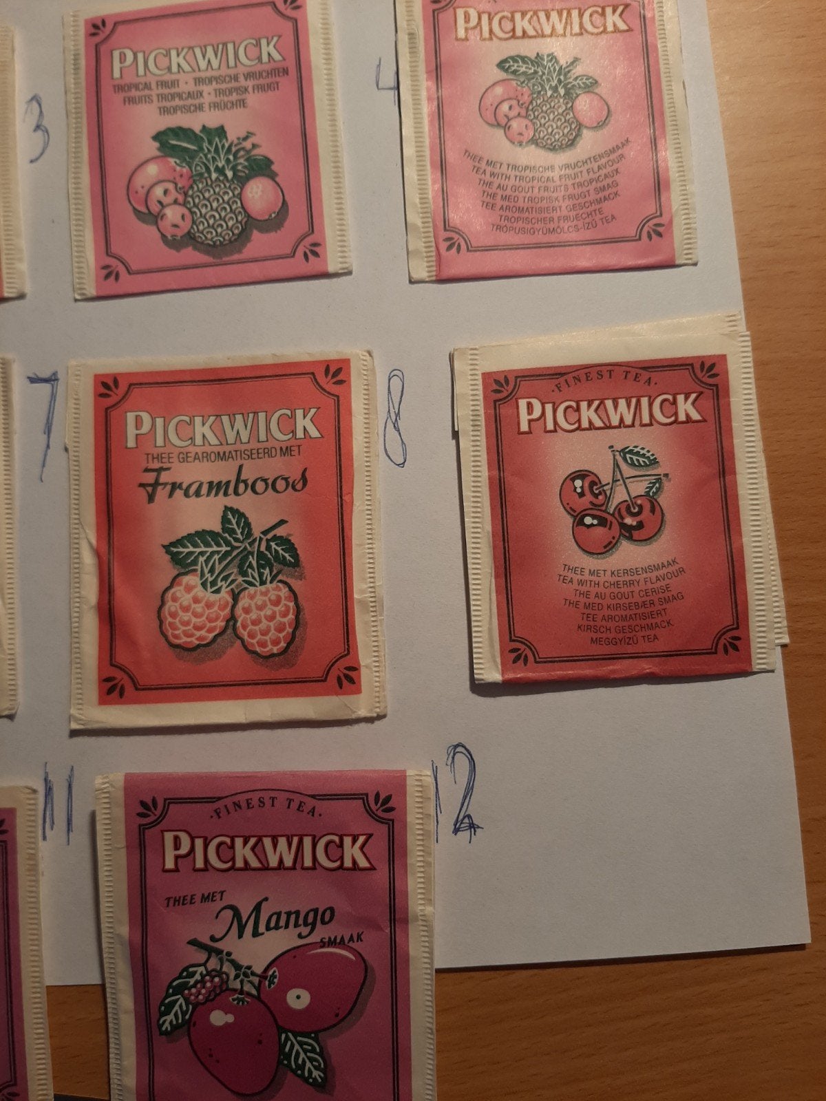 Pickwick theezakjes - diverse smaken, Ophalen of Verzenden, Gebruikt