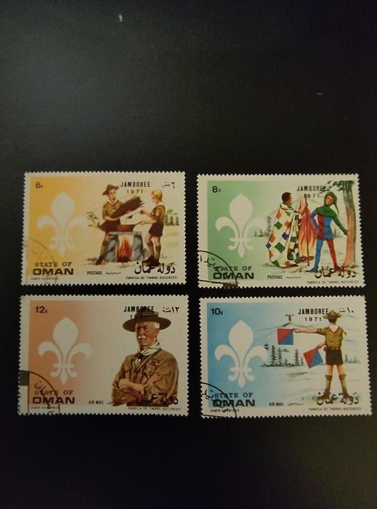 Oman scouting padvinderij (zie foto)., Verzenden, Gestempeld, Overige thema's