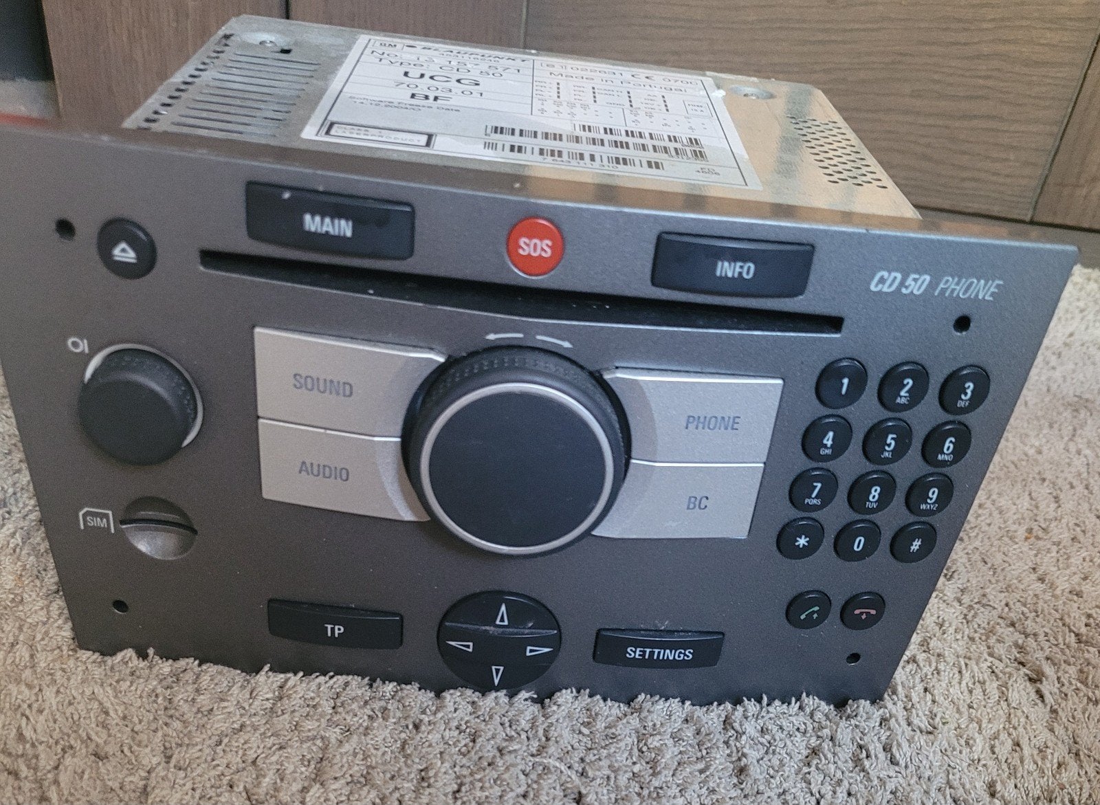 Opel CD 50 Phone autoradio - Blaupunkt GM 13 157 571, Ophalen of Verzenden, Gebruikt