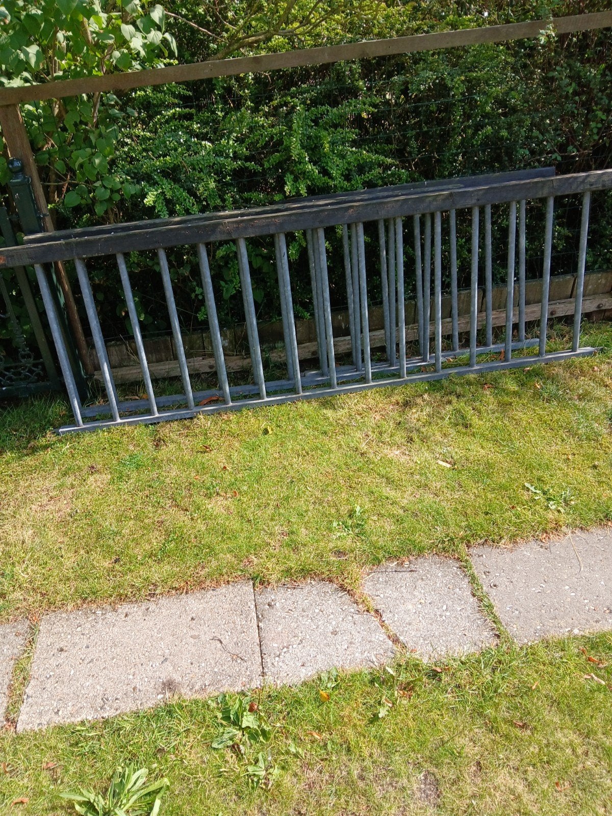 hek staal met hout, Ophalen of Verzenden, IJzer, Tuinhek